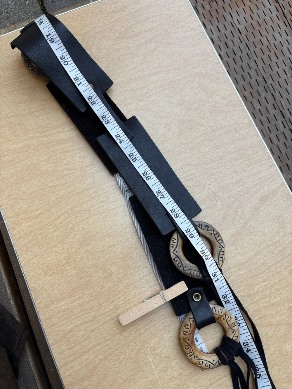 N/A black leather